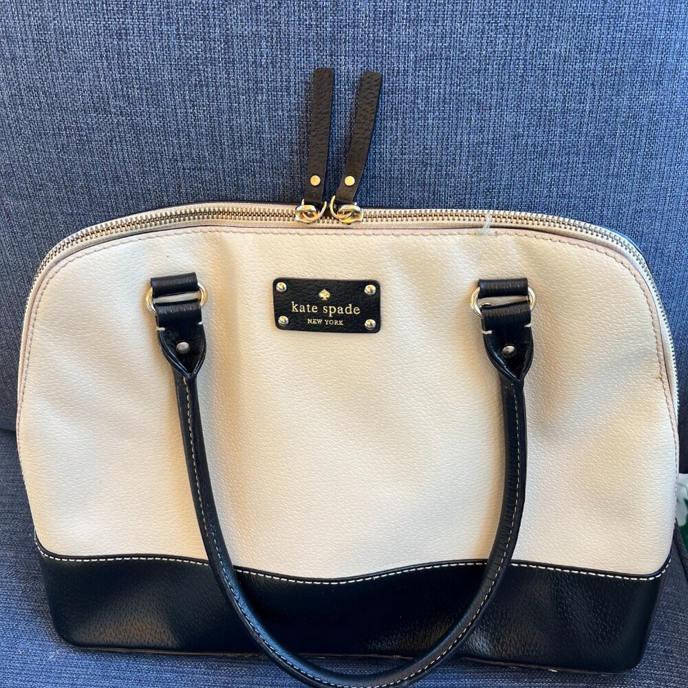 Kate Spade Creme and Black Purse - Picture 3 of 6